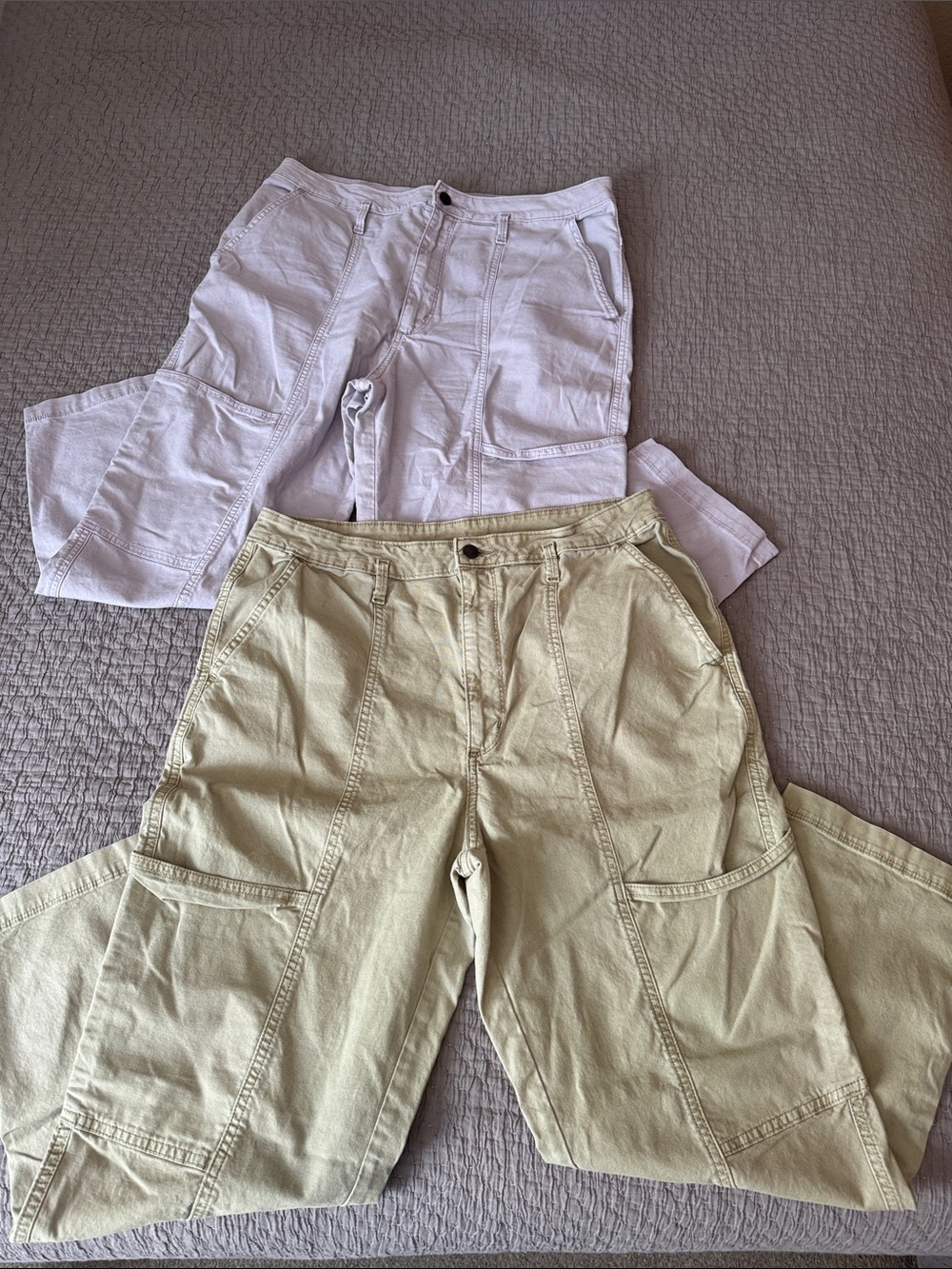 Universal Thread Canvas Cargo Style Cropped Pants Set of 2